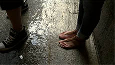 A Lady Stood in the Rain in New York