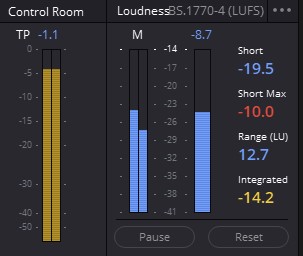 True peak and integrated readings