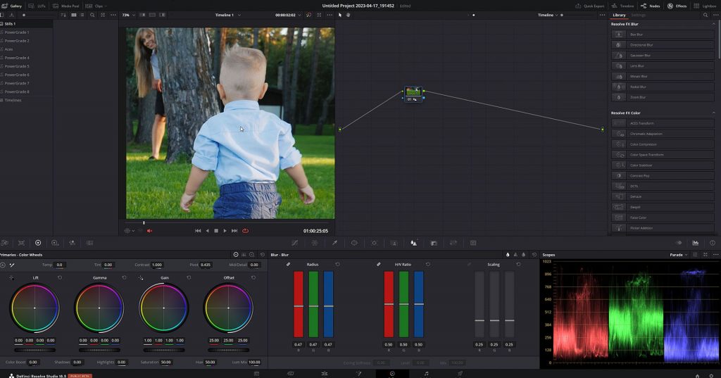 Adding sharpness in Resolve