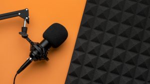 microphone and sound proof foam