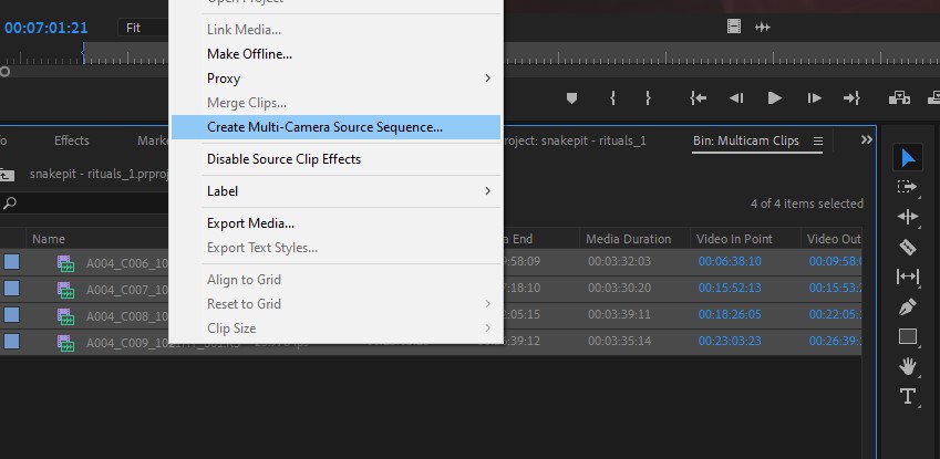 Creating a multi-camera source