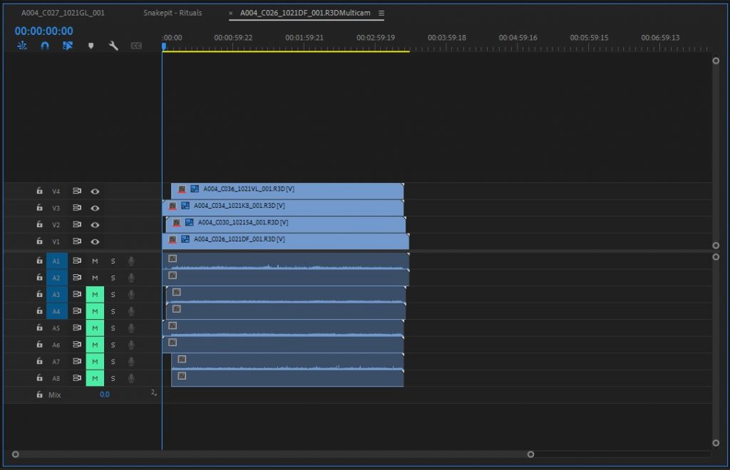 Multi-cam timeline