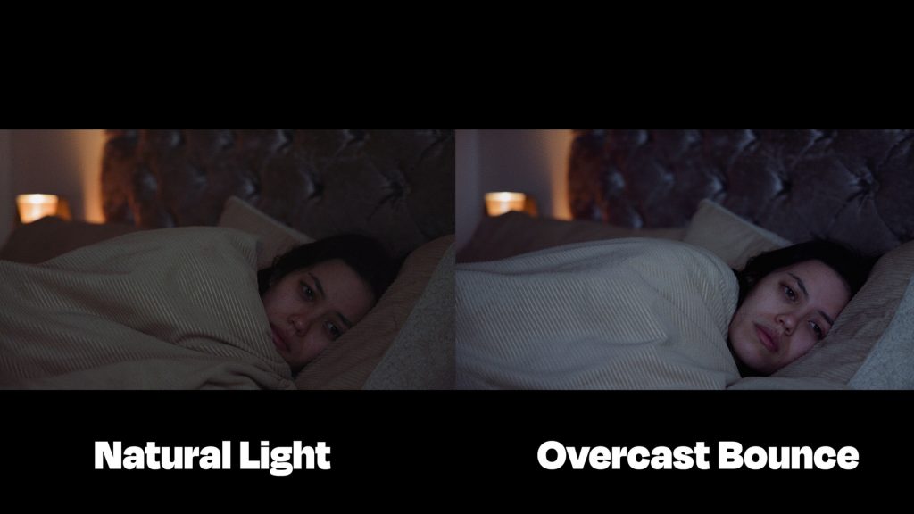 natural light vs. overcast bounce