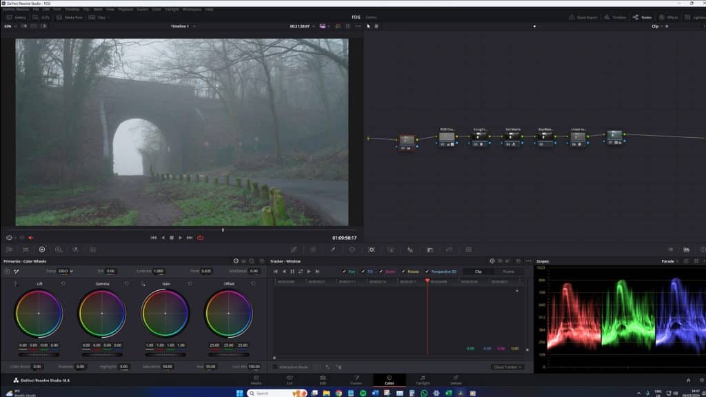 warming up fog footage in post-production
