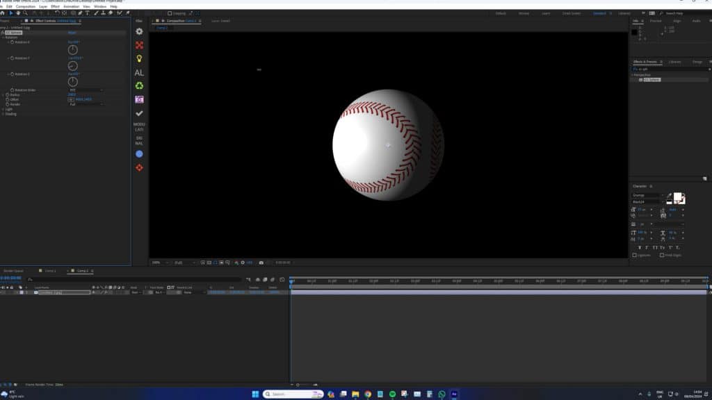 Realistic 3D baseball