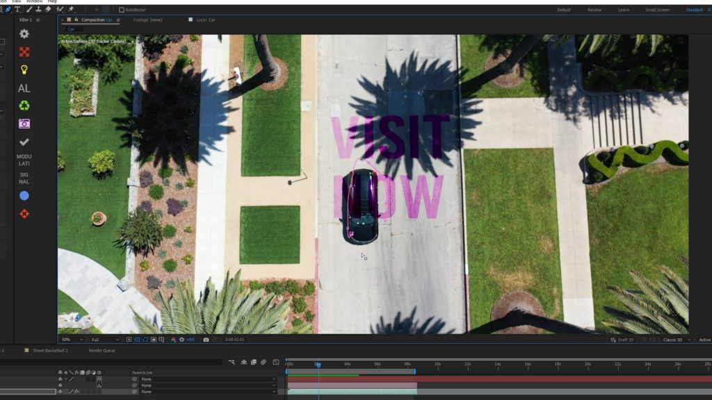 Isolating the car in After Effects